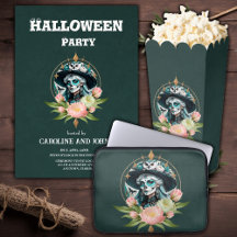 Stunning woman  with a stunning sugar skull makeup