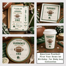 American Football First Year Down 1st Birthday 