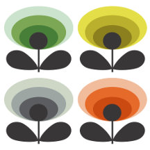 Mid Century Scandinavian Modern Retro Flower Bloom