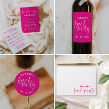 Hot Pink Bachelorette Party Collection   FALLON