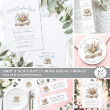 New Chapter Begins Book Floral Bridal Shower