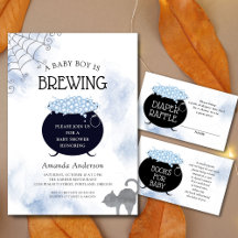 A Baby Boy is Brewing Halloween Baby Shower