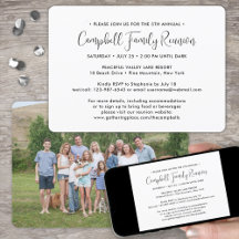 Family Reunion Invitations and Save the Dates