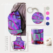 Pink & Purple Geometric Lines