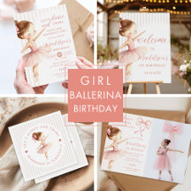 Ballerina Ballet Dancer Girl Birthday Party