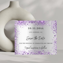 Wedding silver violet purple
