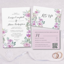 Watercolor Blush Pink Floral Wedding Collection