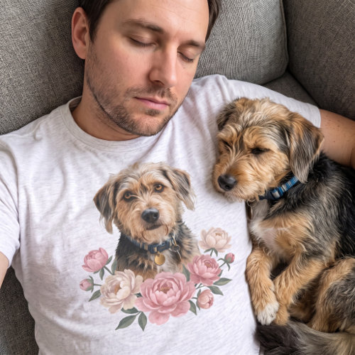 Cuddle sleep hero: the personalized t-shirt with your pet's portrait
