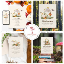 Mushroom Pumpkin Insects Woodland Fall Baby Shower