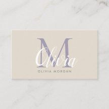 Monogram logo elegant business cards