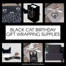 Black Cat Birthday Gift Wrapping Supplies