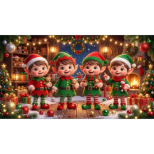 3D Kawaii Christmas Characters & Holiday Gifts