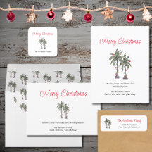 Christmas Tropical Palm Trees Celebration