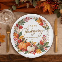 Thanksgiving & Friendsgiving Fall Paper Plates