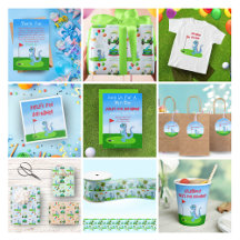 Cute Dinosaur Golf Themed Kids Party