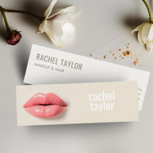 3D Hot Lips Makeup Artist Business Cards