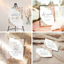 Blush Pink Rose Gold Bridal Shower Collection