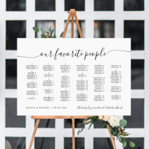 Elegant and Classic Calligraphy Wedding Signs