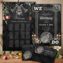 Viking Wolf & Roses. A stylized wolf's head