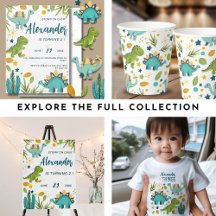 Cute Jurassic Dinosaurs Kids Birthday 