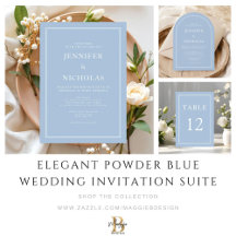 Elegant Powder Blue Formal Wedding Suite