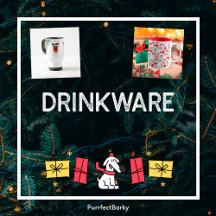 DRINKWARE   DOG CHRISTMAS Theme