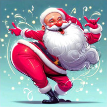 Funny Dancing Santa Claus Merry Christmas