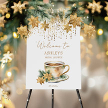 Christmas winter bridal shower tea party