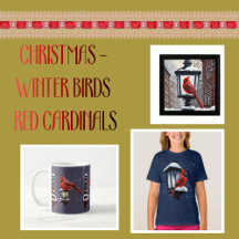 CHRISTMAS BIRDS RED CARDINALS