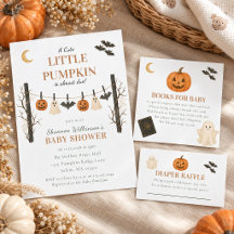 Little Pumpkin Fall Halloween Baby Shower Suite
