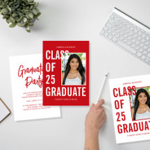 Class Of XX Red & White Graduation Suite