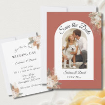 Boho Save the Date Photo Invitation