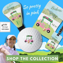 FUN PINK PERSONALIZED GIFTS FOR THE LADY GOLFER