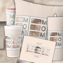 Custom best Mom 3 Photo Grid Birthday Keepsake 