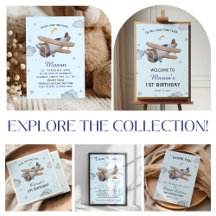 Vintage Airplane Time Flies First Birthday