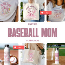 Pink Groovy Custom Baseball Mom Gifts Collection