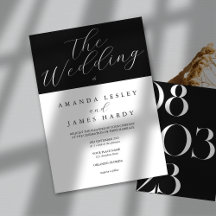 Monochrome Wedding Invitations