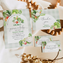 Locally grown baby Farmers market baby shower