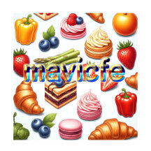 FOOD PATTERN FABRIC: Culinary Motifs for Kitchen