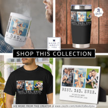 Modern BEST DAD EVER Photo Personalized Gifts