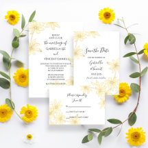 Pale Yellow Daisies Wedding