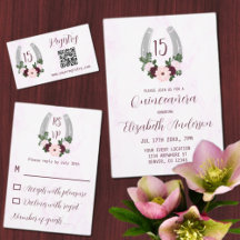 Floral Western Horseshoe Quinceanera 