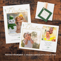 Festive Christmas Gold Typography Collection