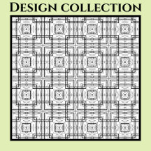 Black and White Geometric Squares Pattern