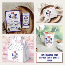 Boy Baseball Baby Shower   Cute Sports Party
