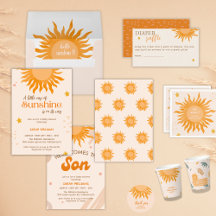 Boho Sunshine baby shower collection