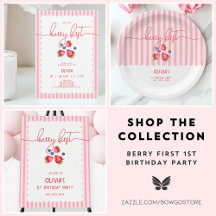 Berry First Strawberry Red Girl 1st Birthday Party