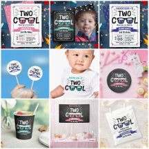 Two Cool   2nd Birthday Party Collection