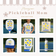Personalized Monogram Funny Pickleball Mom