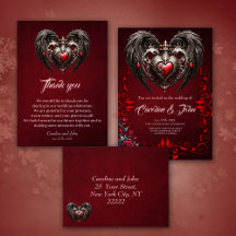 A stunning gothic heart wedding collection